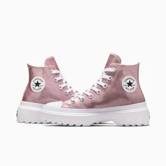 Converse Chuck Taylor All Star Lugged Glitter Hightop Sneaker Shoes Size 8 - Picture 8 of 15